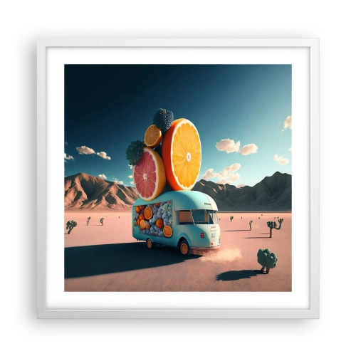 Poster in white frmae - Taste of Holidays - 50x50 cm