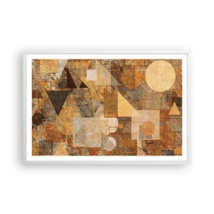 Poster in white frmae - Cubist Study in Brown - 91x61 cm