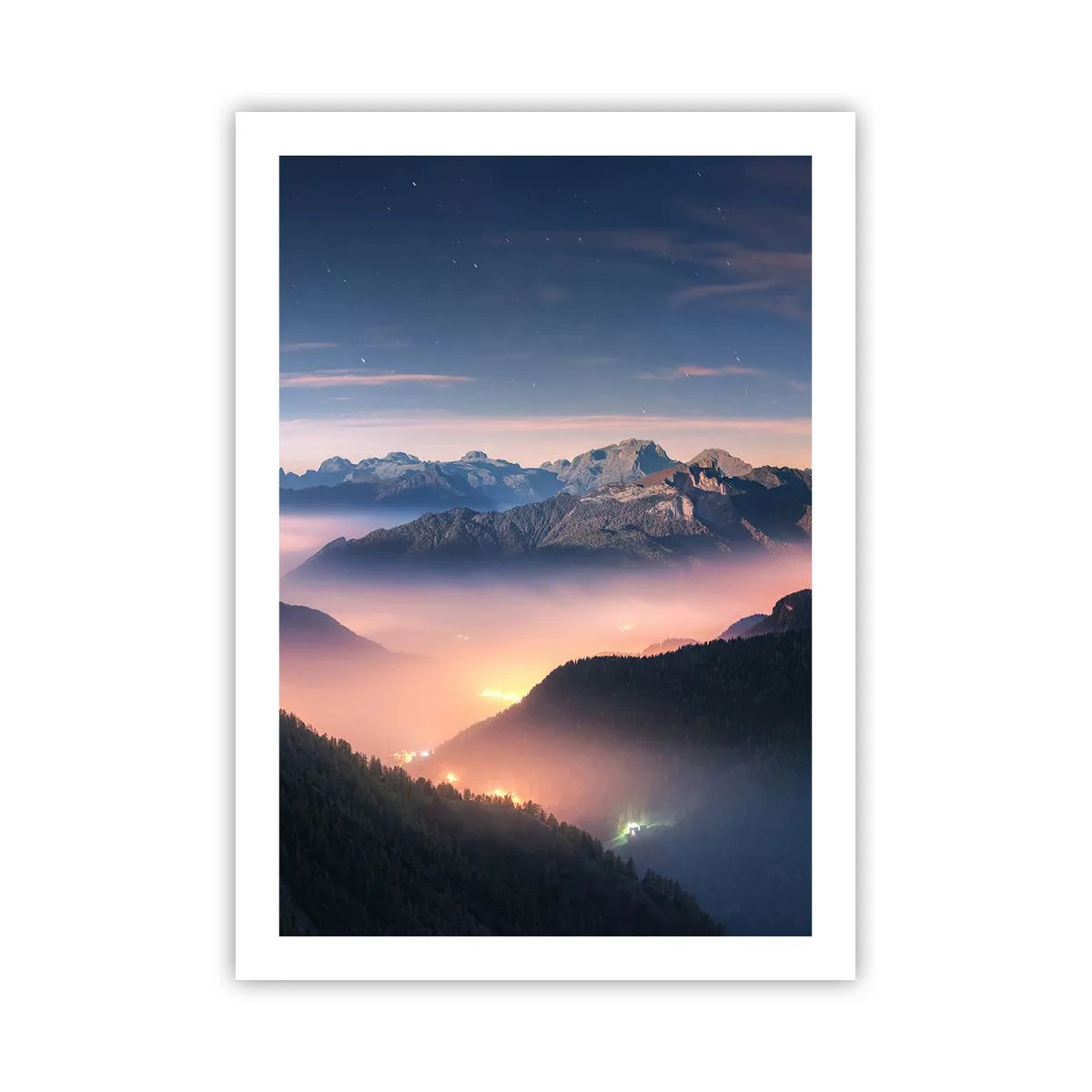 Poster - Light in the Valleys - 50x70 cm