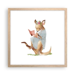 Poster in light oak frame - Read to Me, Mum - 40x40 cm