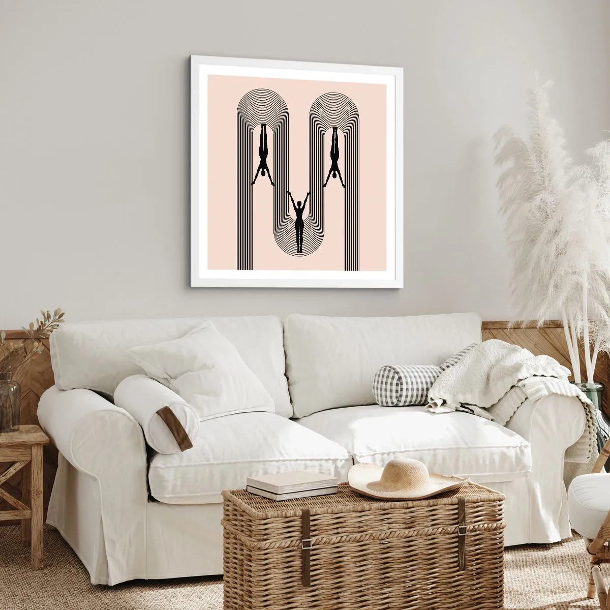 Poster in white frmae - Upside Down - 40x40 cm