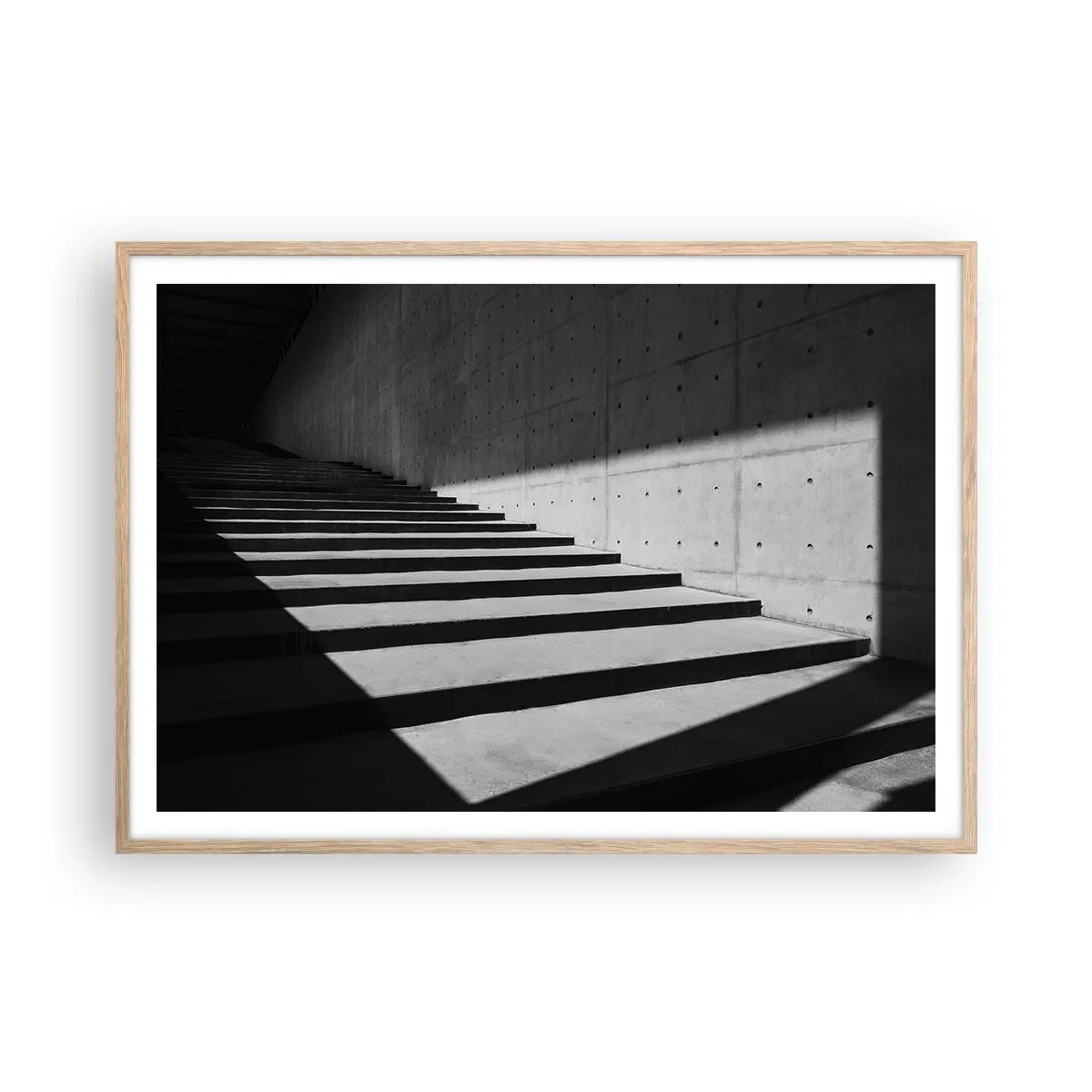 Poster in light oak frame - Raw Beauty of Modernism - 100x70 cm