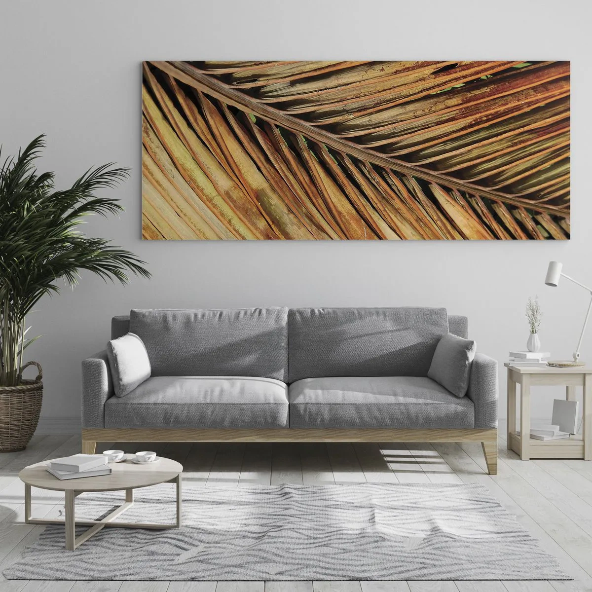 Glass picture - Coconut Gold - 120x50 cm