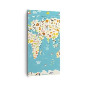 Canvas picture - I Love the Whole World - 65x120 cm