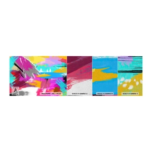 Photo Wallpaper Sample Premium Sand - One More Stroke - Abstraction, Piece, Modern Pattern - 100x30 cm