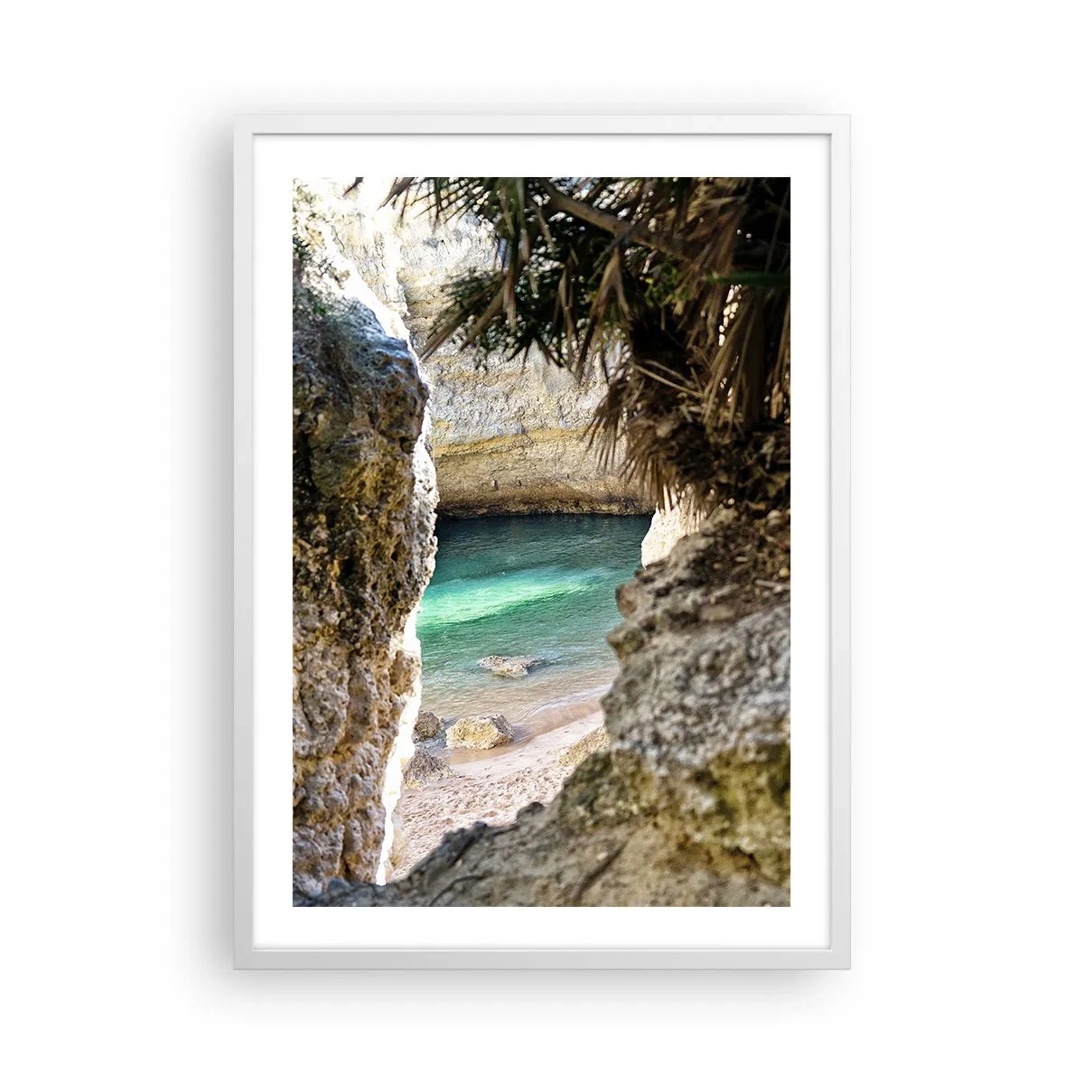 Poster in white frmae - Turquoise Bay - 50x70 cm