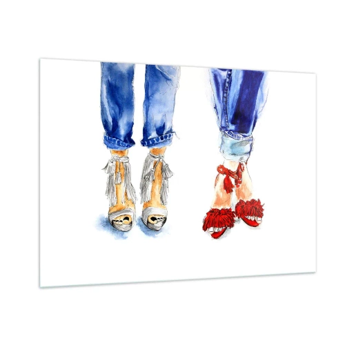 Glass picture - Shall We Go for a Walk? - 100x70 cm
