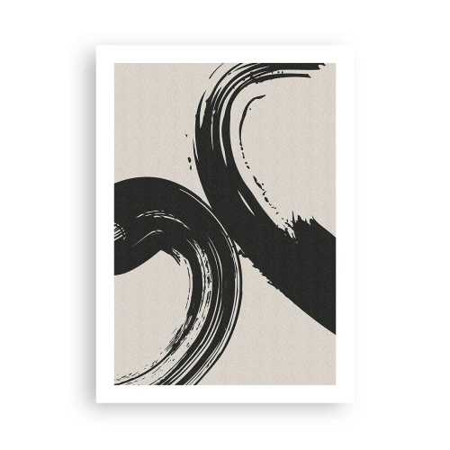 Poster - With Big Circural Strokes - 50x70 cm