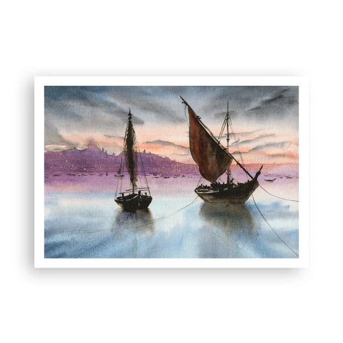 Poster - Evening at the Port - 100x70 cm
