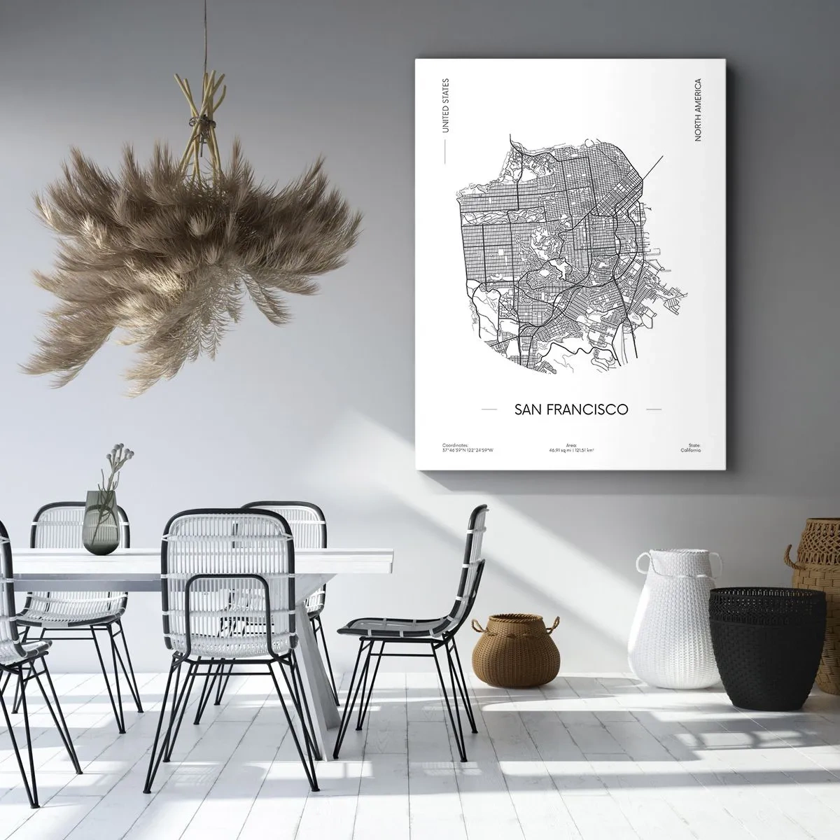 Canvas picture - Anatomy of San Francisco - 65x120 cm