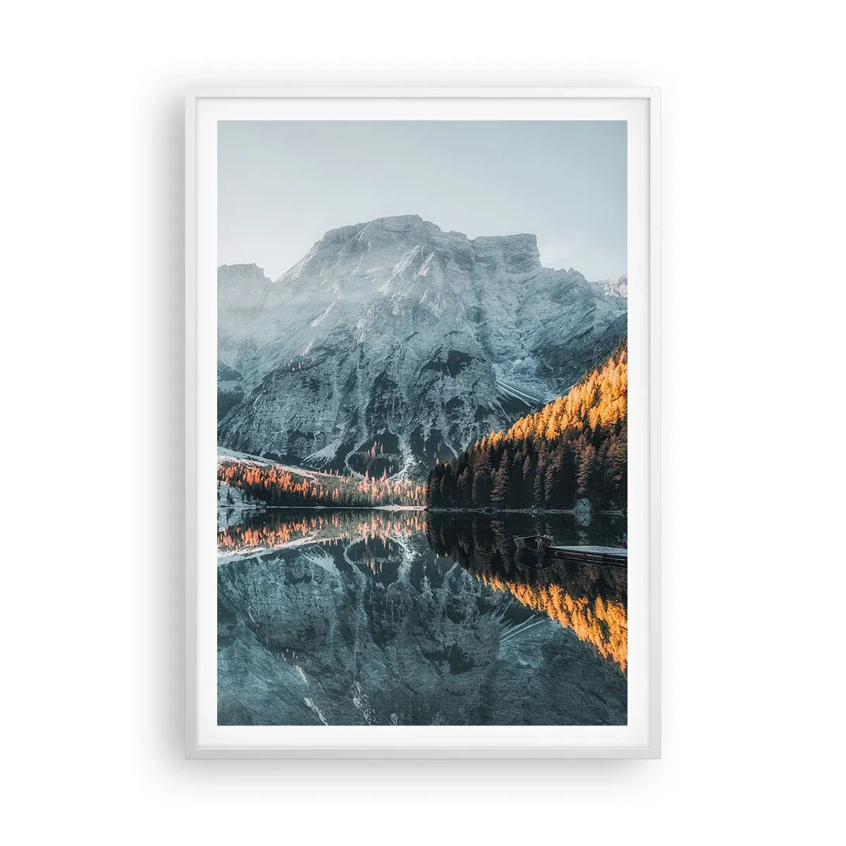 Poster in white frmae - Mirror Landscape - 70x100 cm