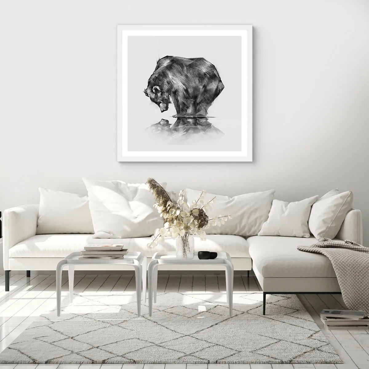 Poster in white frmae - Nice to See Someone Close - 60x60 cm