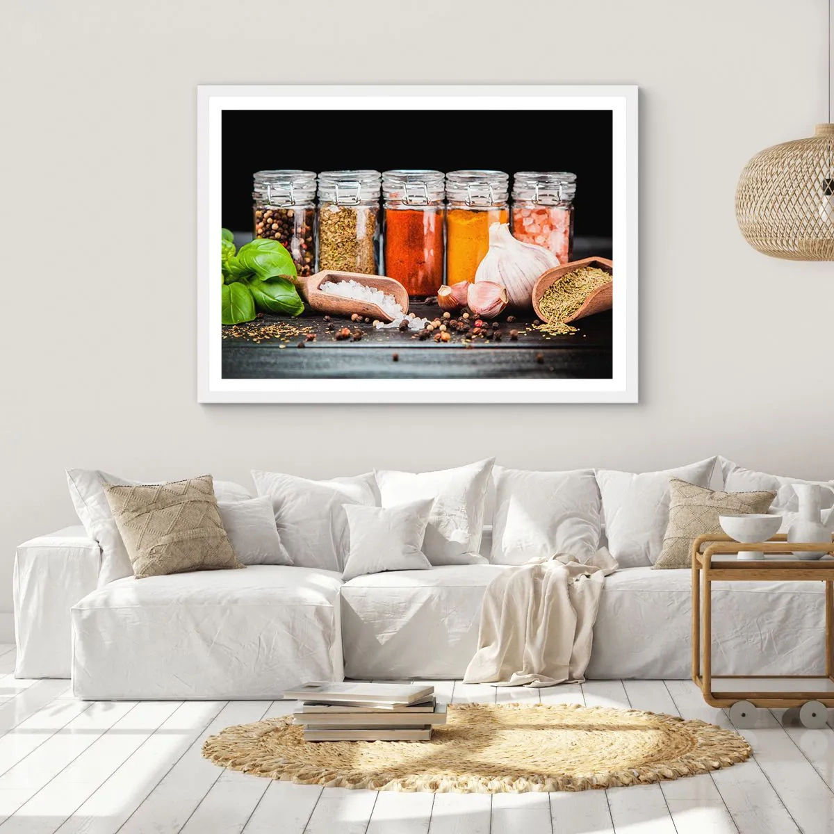 Poster in white frmae - Spicing Up Life - 50x40 cm