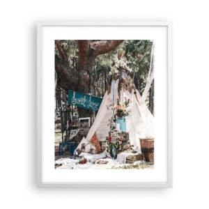 Poster in white frmae - Make Love… - 40x50 cm