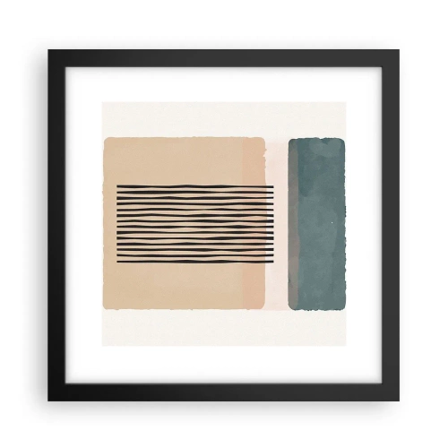 Poster in black frame - All in Order - 30x30 cm