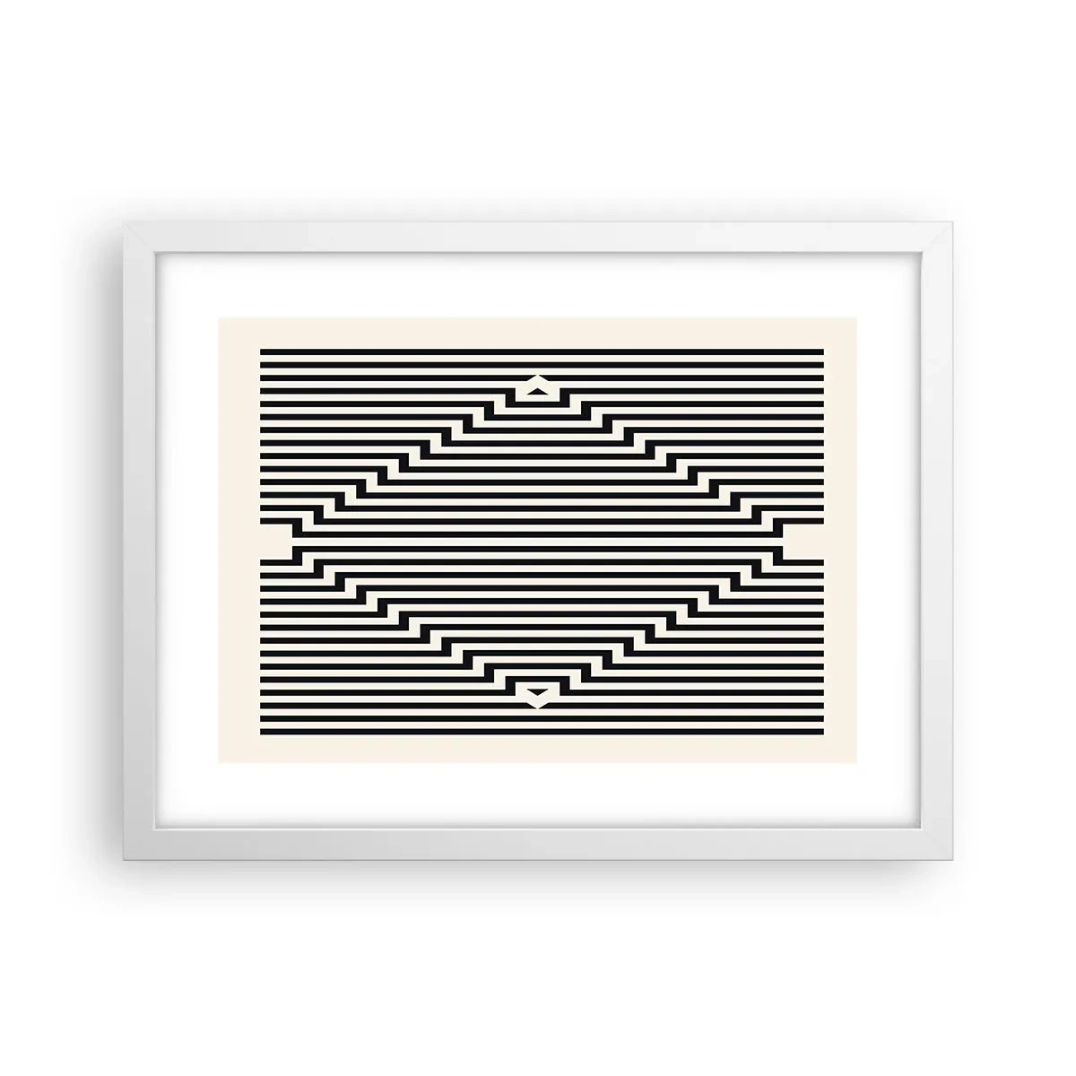 Poster in white frmae - Geometrical Illusion - 40x30 cm