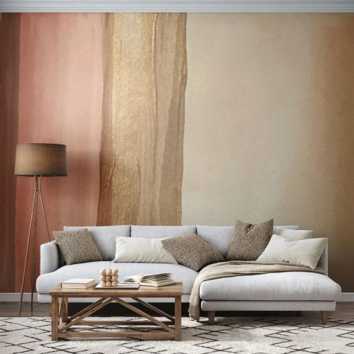 Photo Wallpaper Premium Sand - Vertical Composition - Abstraction, Piece, Modern Art. - 200x140 cm