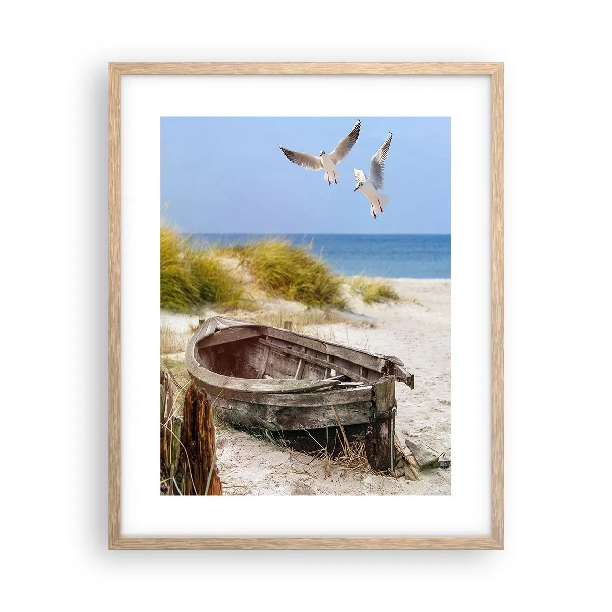 Poster in light oak frame - Bathed in the Sun - 40x50 cm