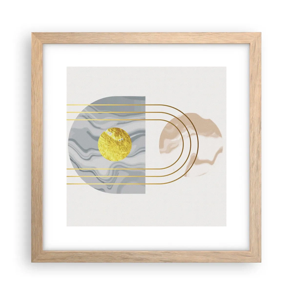 Poster in light oak frame - Brightness nad Shine - 30x30 cm