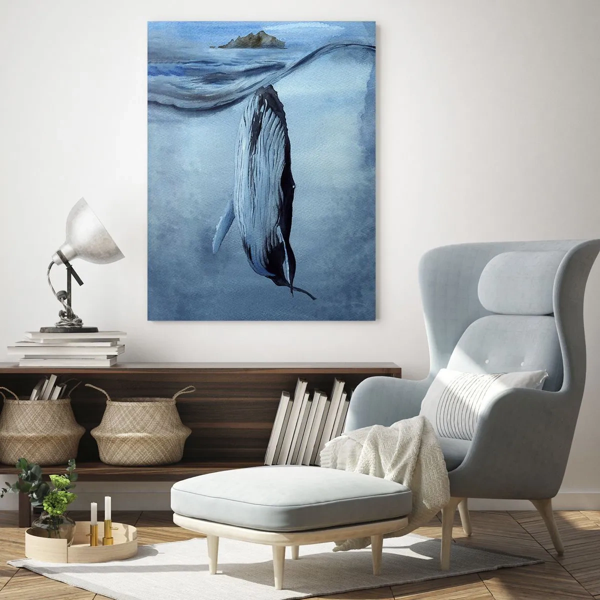 Glass picture - Two Worlds of the North - 80x120 cm