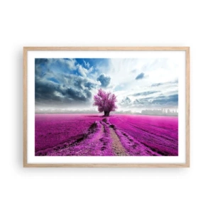 Poster in light oak frame - Heathland Charm - 70x50 cm