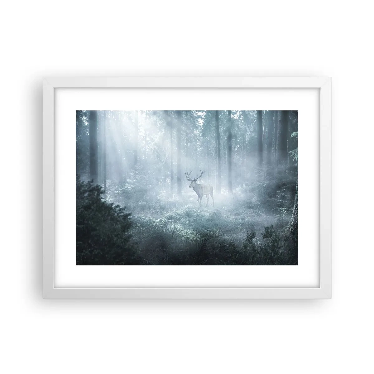 Poster in white frmae - Morning Round of the Estate - 40x30 cm