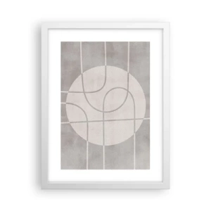 Poster in white frmae - Circular and Straight - 30x40 cm