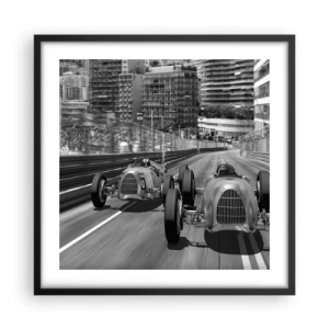 Poster in black frame - Long Time Ago in Monte Carlo - 50x50 cm