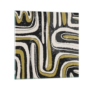 Glass picture - Compositions: Tracks and Alleys - 50x50 cm