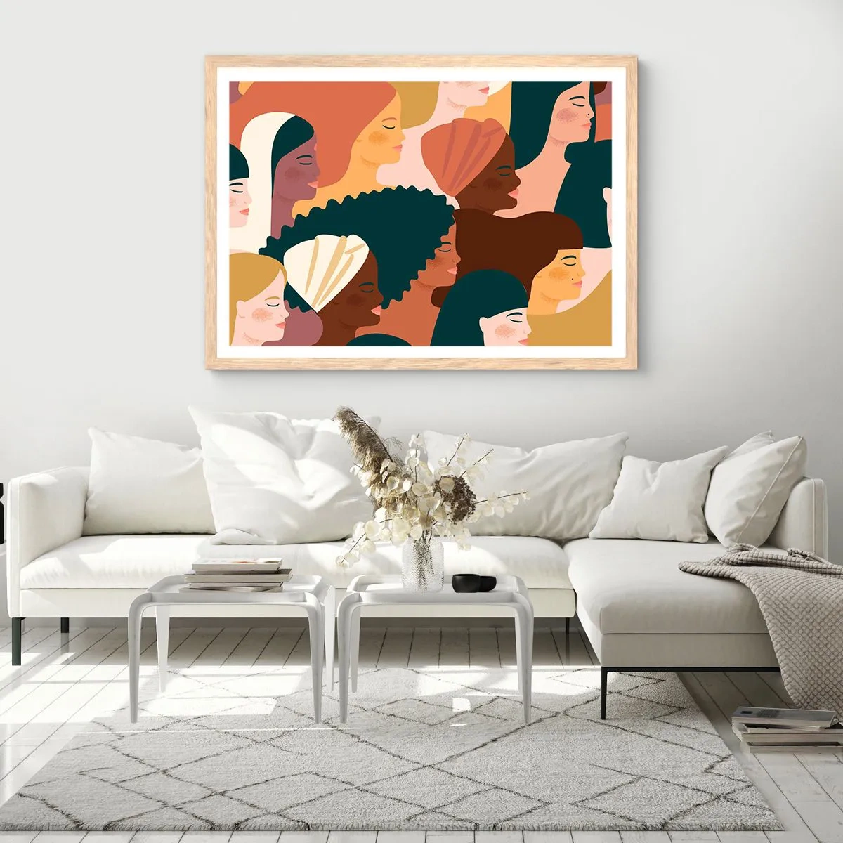 Poster in light oak frame - Pure Womanhood - 50x40 cm