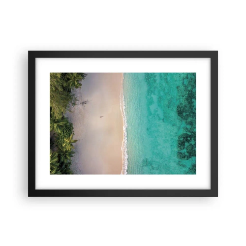 Poster in black frame - Paradise Beach - 40x30 cm