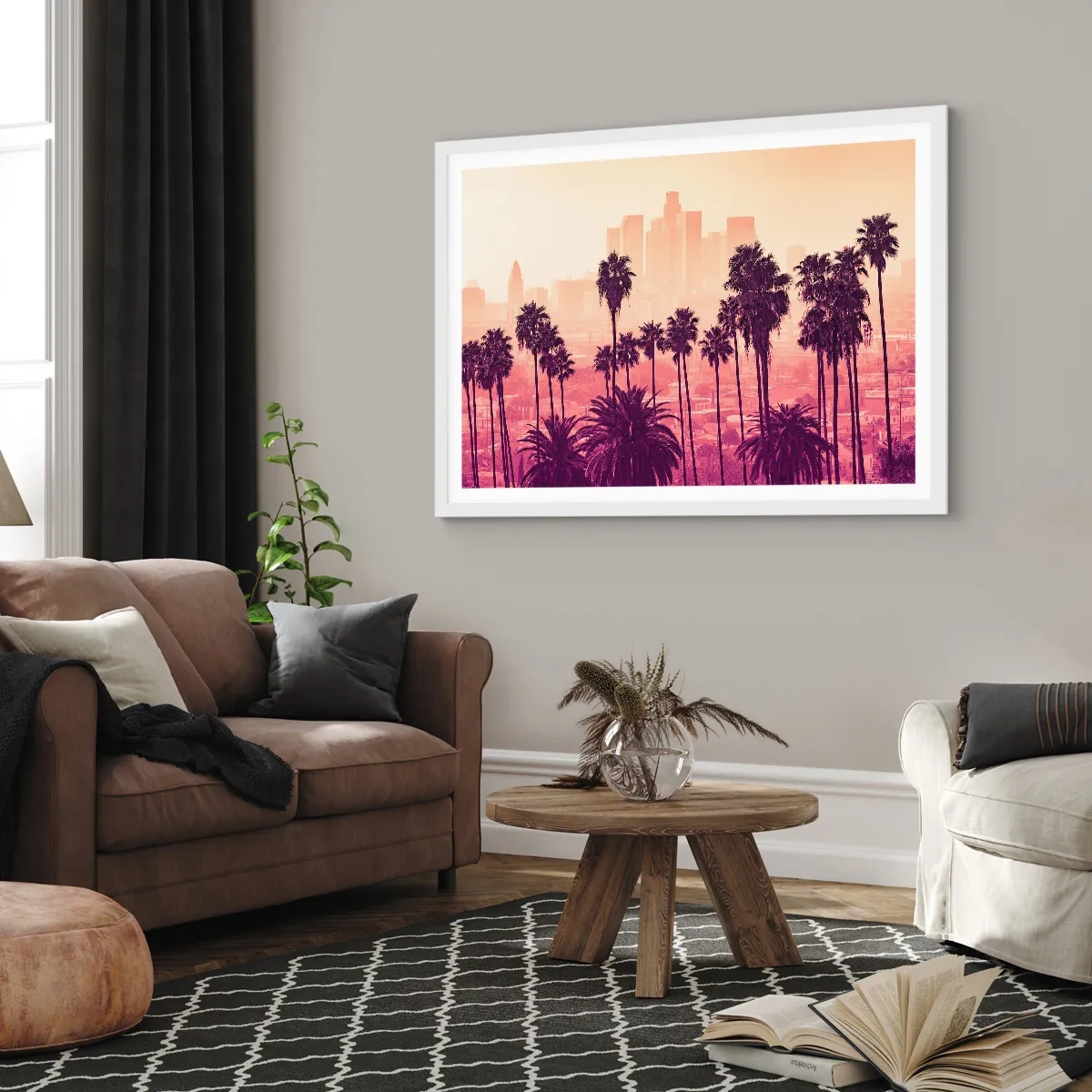 Poster in white frmae - Californian Landscape - 100x70 cm