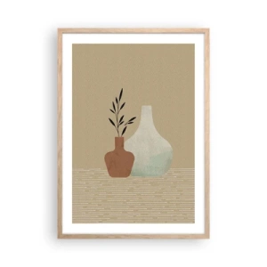 Poster in light oak frame - Vase and Idea of It - 50x70 cm