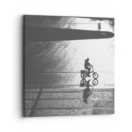 Canvas picture - Straight ahead, through the City - 30x30 cm