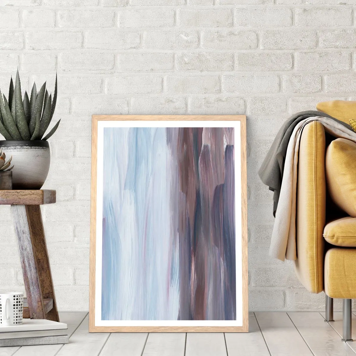 Poster in light oak frame - Elements: Water - 70x100 cm