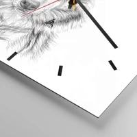 Clock face with lines