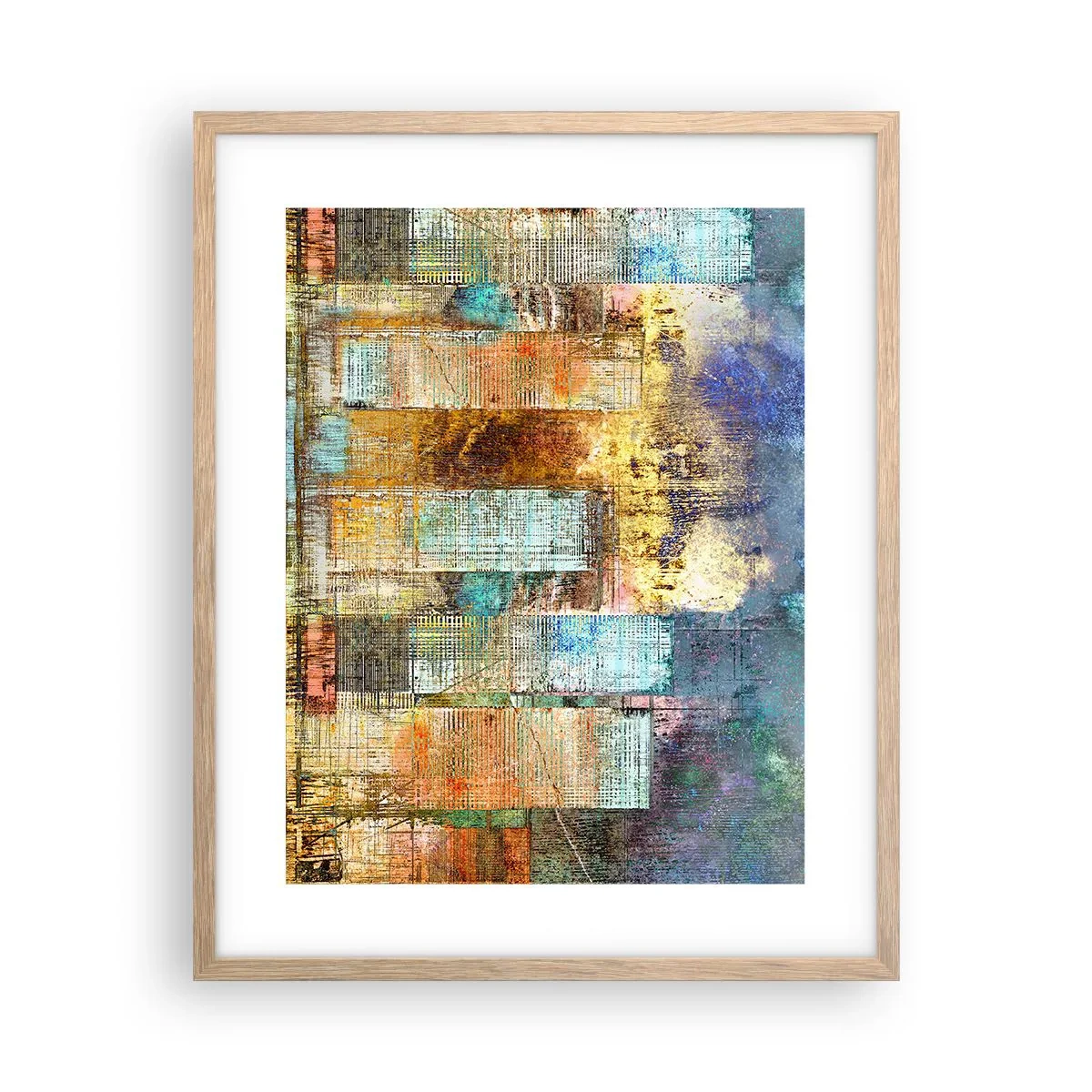 Poster in light oak frame - Sunny Metropolis - 40x50 cm