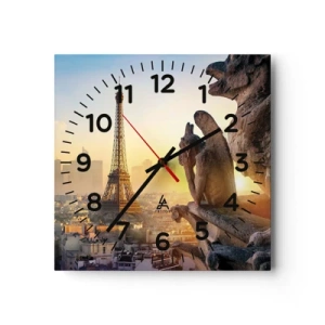 Wall clock - Clock on glass - Much Has Changed… - 40x40 cm