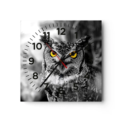 Wall clock - Clock on glass - Nothing Can Hide - 40x40 cm