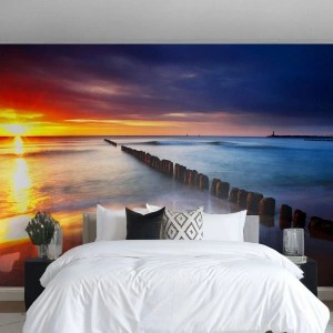 Photo Wallpaper Standard Eco - Listen to the Silence - Landscape, Sunset, Beach - 250x175 cm