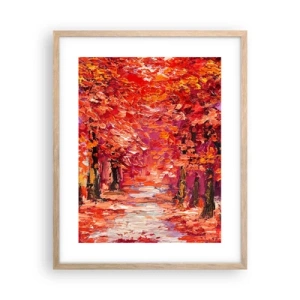 Poster in light oak frame - Autumnal Impression - 40x50 cm