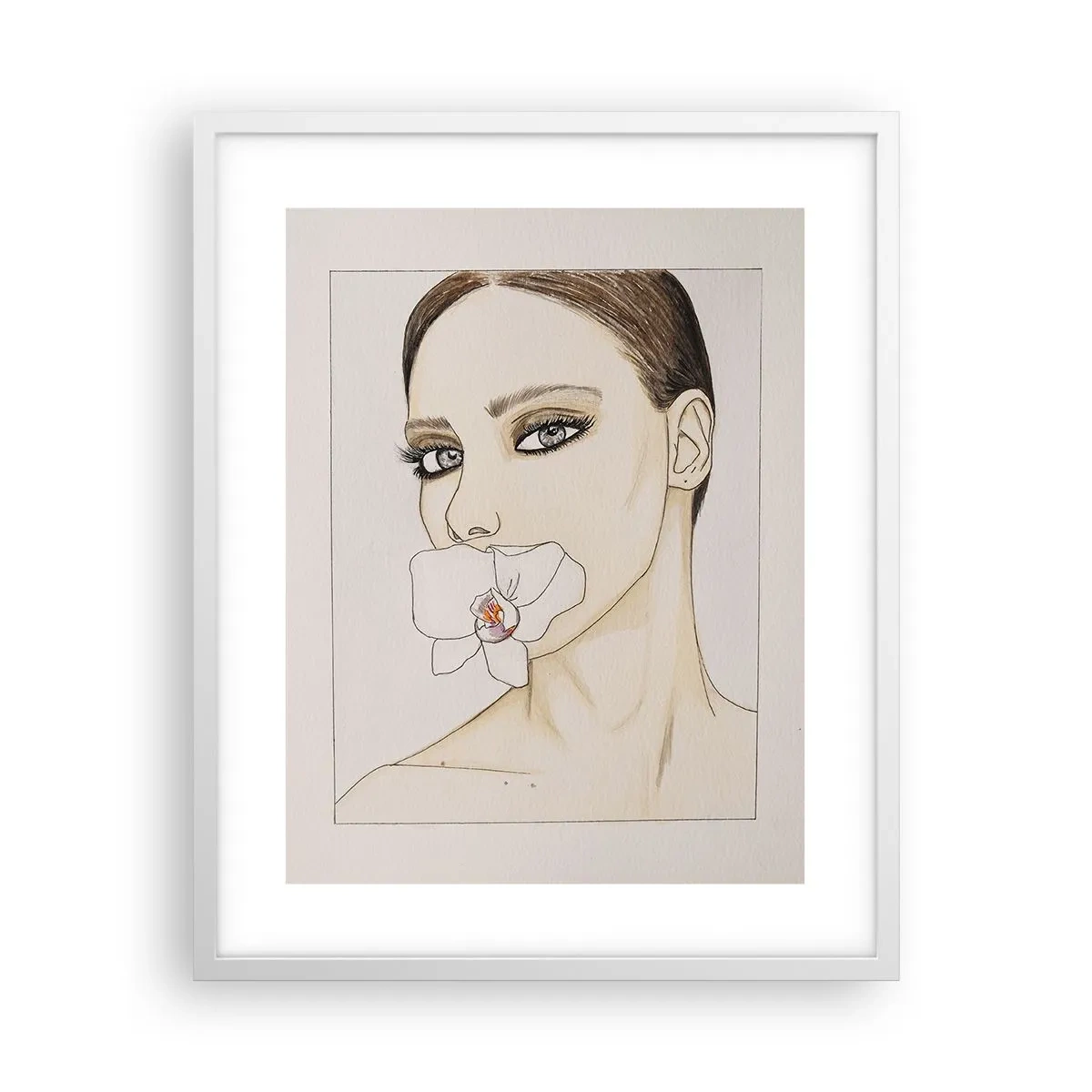 Poster in white frmae - Symbol of Elegance and Beauty - 40x50 cm