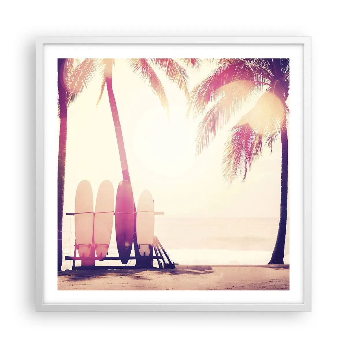 Poster in white frmae - It Will Be a Wonderful Day - 60x60 cm