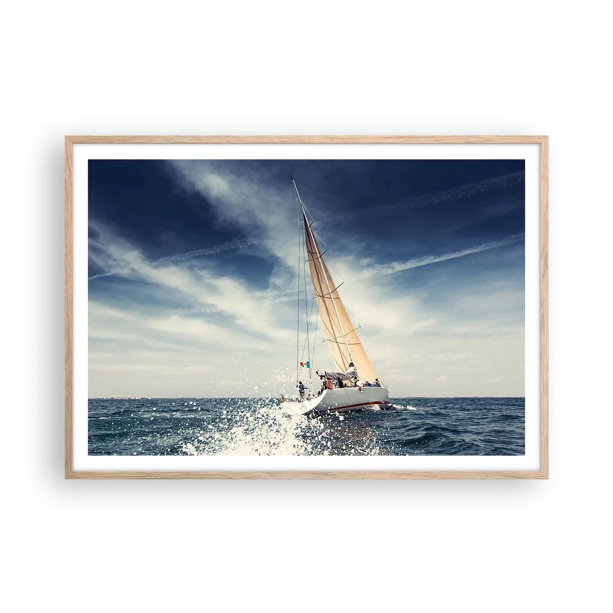 Poster in light oak frame - They Won't Catch Us - 100x70 cm