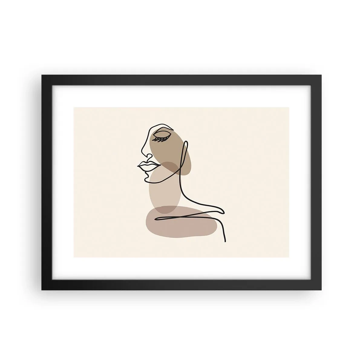 Poster in black frame - Certain Line of Beauty - 40x30 cm