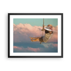 Poster in black frame - Fun in the Clouds - 50x40 cm