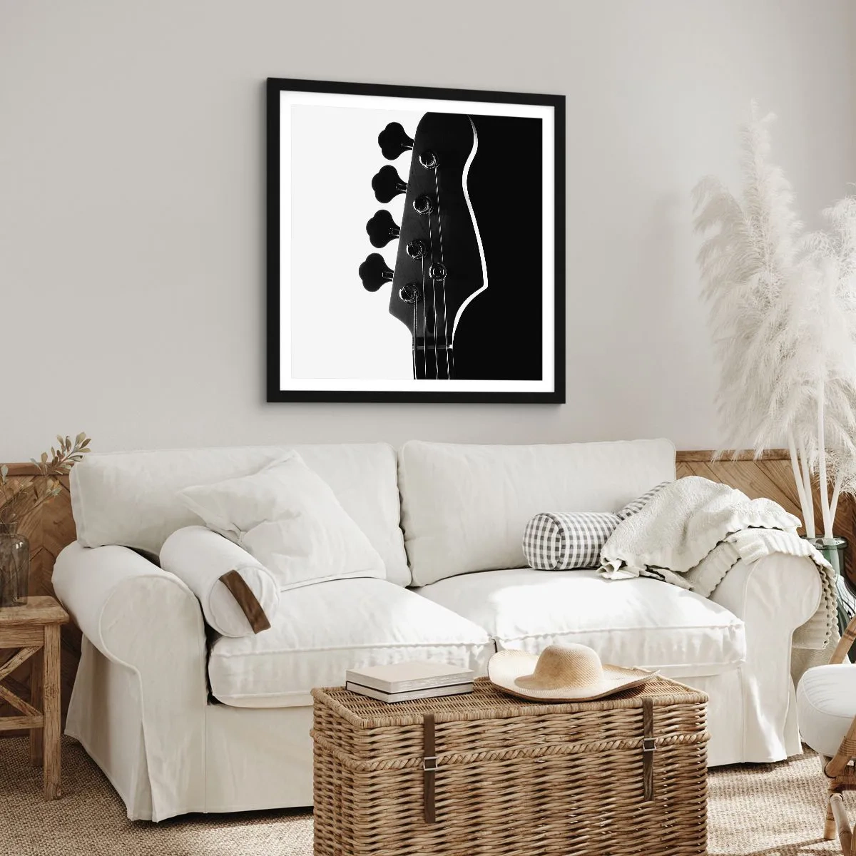 Poster in black frame - Rock Silence - 60x60 cm