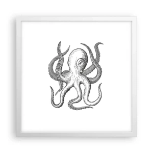 Poster in white frmae - Dancing with the Waves - 40x40 cm