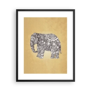 Poster in black frame - Hidden Elephant - 40x50 cm