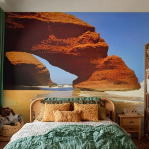 Photo Wallpaper Premium Canvas - Water and Wind through Thousands of Years - Landscape, Morocco, Ocean - 400x280 cm